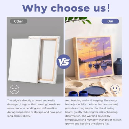 Blank Framed Canvas Wall Art - Premium White Canvas for DIY Art and Custom Painting (9 * 12-1) - size: 9*12-1