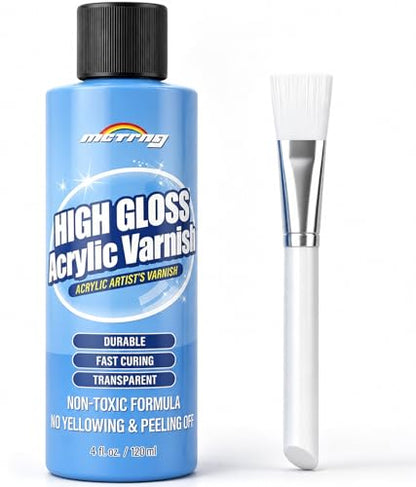 Clear Acrylic Paint Sealer, High Gloss Varnish for Acrylic Painting & Craft - color: Gloss