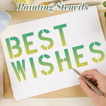 Letter Stencils for Crafts Reusable 42Pcs Number Stencils(4 Inch Font) - color: 4 inch
