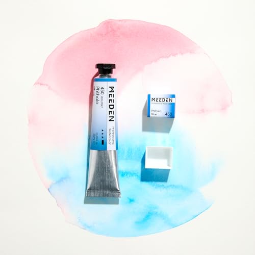 MEEDEN Professional Artist Watercolor Paint: Burnt Umber - 15ml/0.5oz | Water Color Tube, Semi-Moist Pigment Half Pan and Empty Matching Half Pan for Artists Pros - color: Burnt Umber