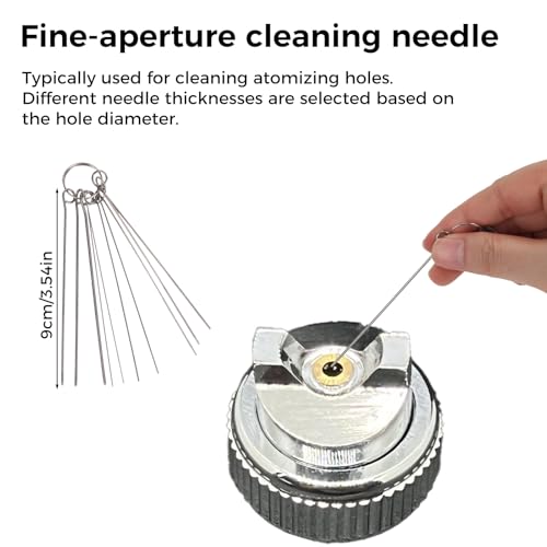 Goktvai 31pcs Spray Gun Cleaning Kit, Multi-Purpose Cleaner Brush Durable Air Paint Airbrush Maintenance Brush for Nozzle Cleaning Accessories