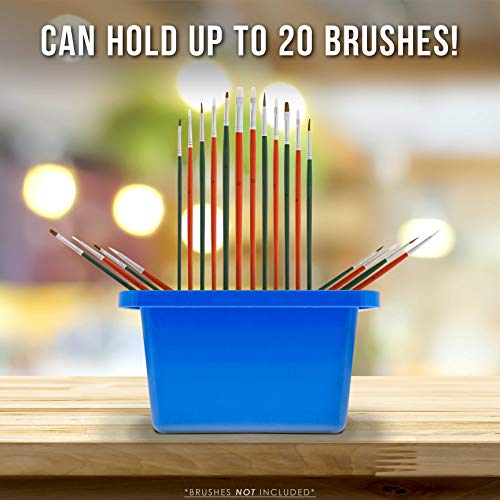 U.S. Art Supply 12-Hole Multi-Function Plastic Paint Brush Cleaner Set - style: 12-Hole