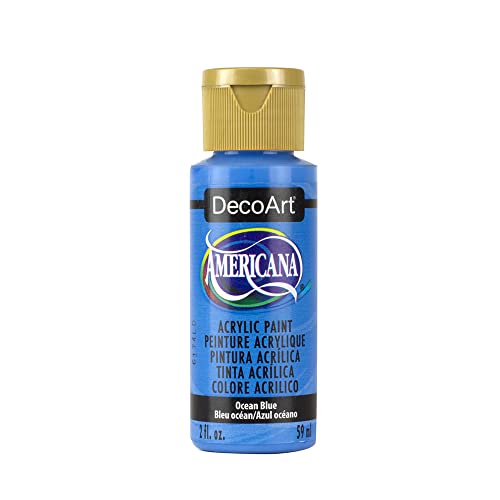 DecoArt Americana Acrylic Paint, 2-Ounce, Ocean Blue - color: Ocean Blue