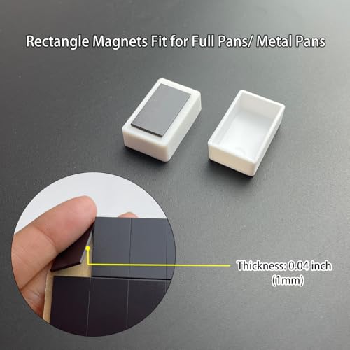 Metal Watercolor Palette Empty with 20 Full Pans and Magnetic Strips | Lightweight Paint Tray Palettes, With 3ml Pans and 3M Magnetic Squares, DIY Art Palettes, Paint Holder, Painting Palette - color: Wheat Field, size: Pack of 20 Full Pans