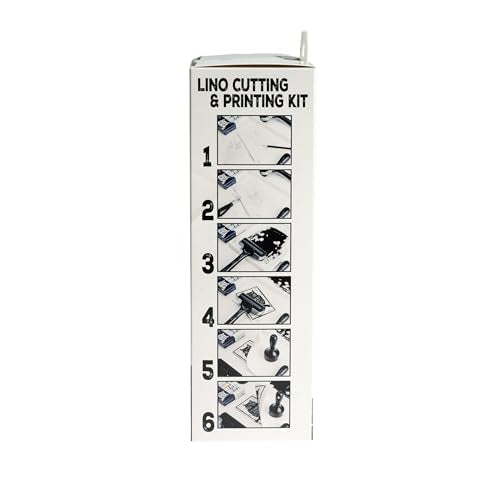 Schmincke - aqua-LINOLDRUCK, lino printing set, complete set with 5 x 20 ml tubes, 1 x 35 ml tube lino printing ink, 82 716 097, incl. cutting tool, roller, lino printing plates