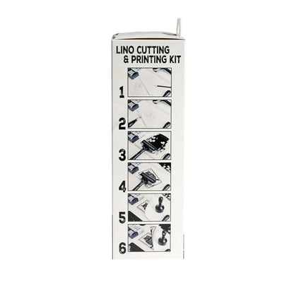 Schmincke - aqua-LINOLDRUCK, lino printing set, complete set with 5 x 20 ml tubes, 1 x 35 ml tube lino printing ink, 82 716 097, incl. cutting tool, roller, lino printing plates