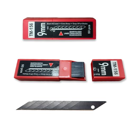 100Pcs Utility Knife Blades 30 Degree 9mm Snap Off Blades,Art Knife Replacement Carbon Steel Blades for Arts,Crafts,Carton,Box,Paper and Window Tint Cutting