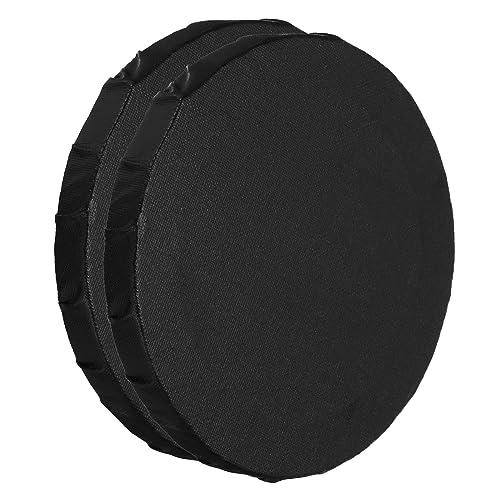 PATIKIL Paint Canvases for Painting, 2 Pack 6 Inch Round Wood Frame Stretched Blank Art Canvas Board Panels for Acrylic, Oil, Tempera Painting, Black - size: 6 Inch