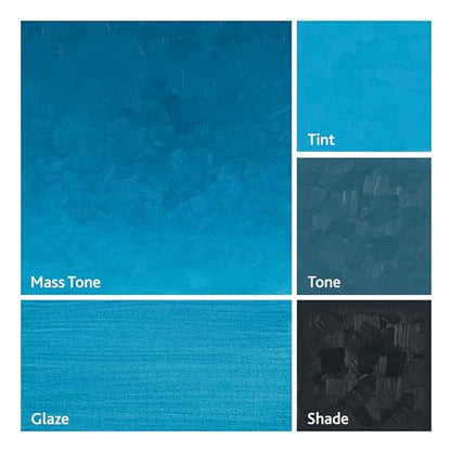 Tusc & Pine Artist Oil Paint - Cerulean Blue, 40 ml, Non-Yellowing, Rich & Creamy Consistency, Maximum Pigment Load, Small Batch Milled Oil Paints Made in the USA - color: Cerulean Blue, size: 1.35 Fl Oz (Pack of 1)