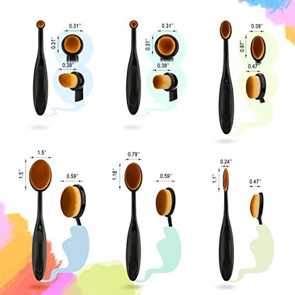 UNIMEIX 6 Pack Blending Brush for Card Making Crafting Ink Blender Brushes Set Tool Paper Background Brush Drawing (Brown) - color: Brown, size: 6 Pack Brush
