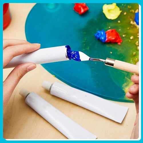 Empty Oil Paint Tubes with Needle Cap (60ml, 10 Pack), Unsealed Aluminum Tube for Storing Paints Acrylics, Gouaches, Watercolors, Oils and Other Kinds of Paints