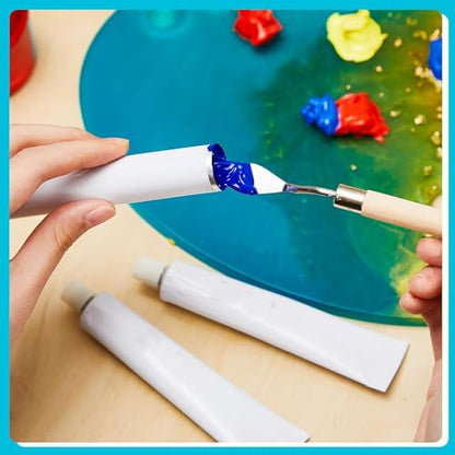 Empty Oil Paint Tubes with Needle Cap (60ml, 10 Pack), Unsealed Aluminum Tube for Storing Paints Acrylics, Gouaches, Watercolors, Oils and Other Kinds of Paints