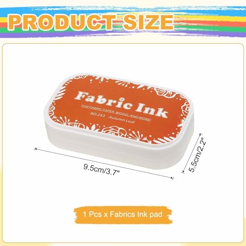 MECCANIXITY Ink Pads for Stamps, 3.7x2.2 Inch Fabric Ink Pad for Cloth, Wood, Paper, Fingerprint, DIY Card Making, Fallen Leaves - color: Fallen Leaves