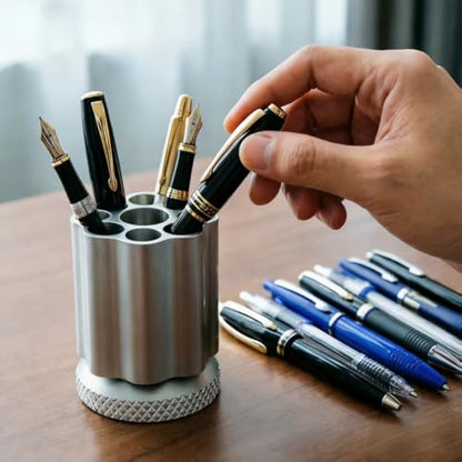 Rotating Revolver Pen Holder, Gun Cylinder Pen Holders, Favorite Pencil Holder and Perfect Stationery Supplies (Black) - color: black