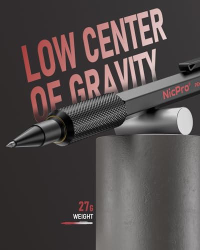 Nicpro 2mm Metal Mechanical Pencils Set with Case, 5 Pack Black | 65 Lead Refills (6B 4B 2B HB 2H 4H Color), Eraser, Weatherproof Metal Barrel, Heavy Duty Carpenter Pencil For Writing Drawing - size: 5 Pack