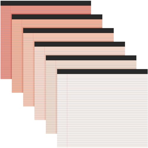 Lincia 6 Pcs Legal Pads Landscape Notebook, Gradient Orange - color: Gradient Orange