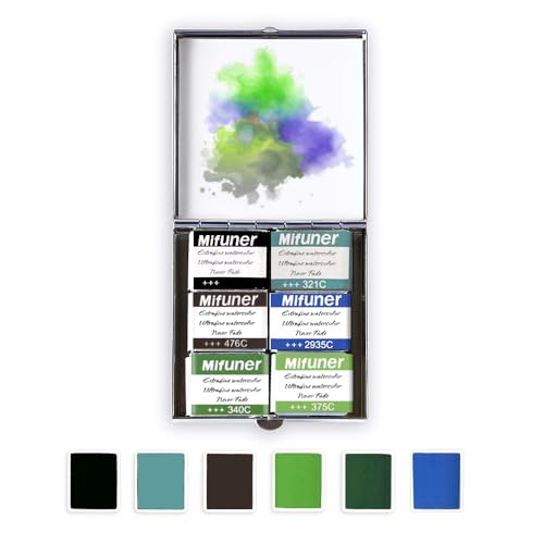 Mini Portable Handmade Artist Watercolor Paint,6 Colors Solid Watercolor - color: Solid Watercolor--mix Color 10
