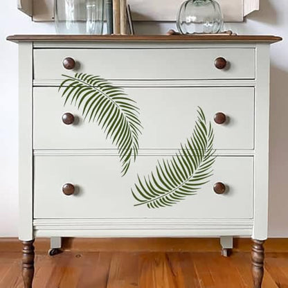 Palm Leaf Stencil Leaf Stencils for Painting on Walls | Large Tropical Leaves Stencils for Crafts Furniture Wood Fabrics - style: Palm