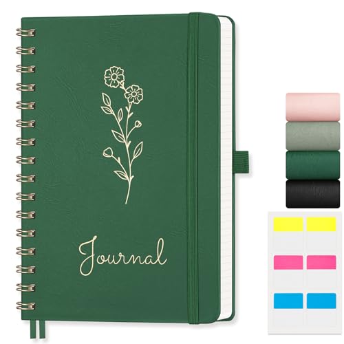 EMSHOI Graph Grid Spiral Journal Notebook, 140 Pages, A5 Size (5.7" x 8.2") - color: Dark Green, style: A5 Graph