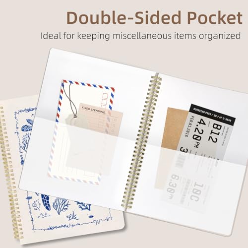 Cute Spiral Notebook journal A4 Aesthetic Pretty Design for Women Girls Kawaii with Pocket, 8.5 x 11 inch, Lined, Turtle - color: Save Turtle, style: Lined