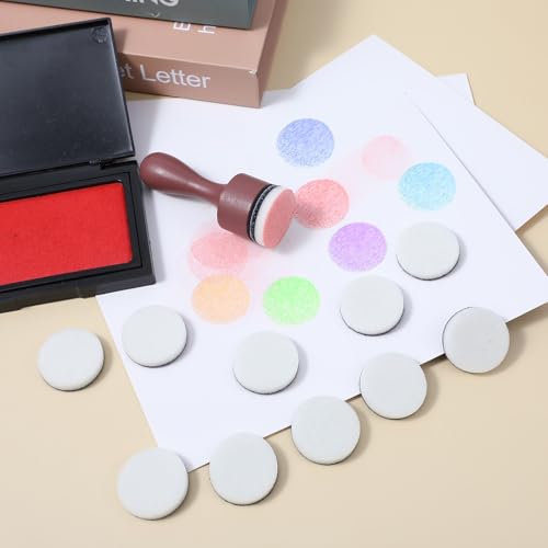 Oruola 13Pcs Ink Blending Tool, Brown Ink Blending Brushes and 12 Pcs Replacement Refill Sponge Domed Foam Pads Art Supplies for Scrapbooking Painting Drawing Art Supplies Distressing Blending