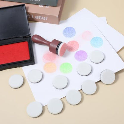 Oruola 13Pcs Ink Blending Tool, Brown Ink Blending Brushes and 12 Pcs Replacement Refill Sponge Domed Foam Pads Art Supplies for Scrapbooking Painting Drawing Art Supplies Distressing Blending