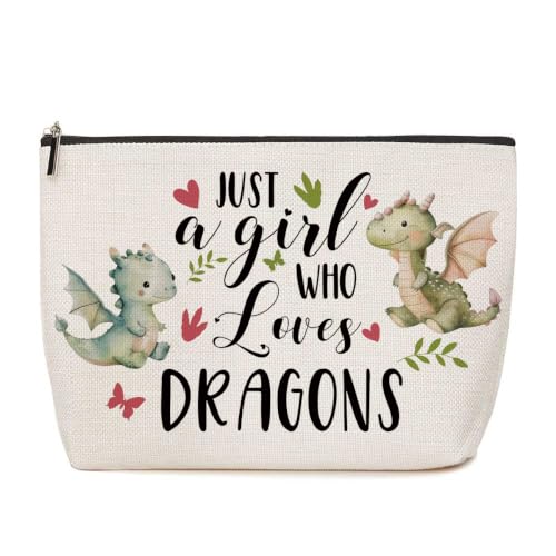 Lovdazzles Dragon Gifts for Girls Makeup Bag Funny Animal Cosmetic Bag - color: Multicolor 1756