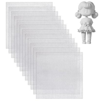 OLYCRAFT 12Pcs Aluminum Wire Mesh 9.9x9.9 Inch Sculpting Mesh Sheet for Sculpting Clay Craft Metal Window Screen Net Small Hole Aluminum Net Sheet for Arts Craft Metal DIY Projects Home Decor - size: 9.9x9.9 Inch