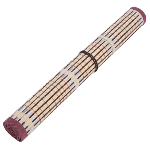 Paint Brush Roll, Bamboo Paint Brush Bag, 4 Sided Edging Paintbrush Storage Bag, 11.8x14in Art Paints Brushes Roll Up Case with 9Pcs Cloth Pockets for Paintbrushes Storage