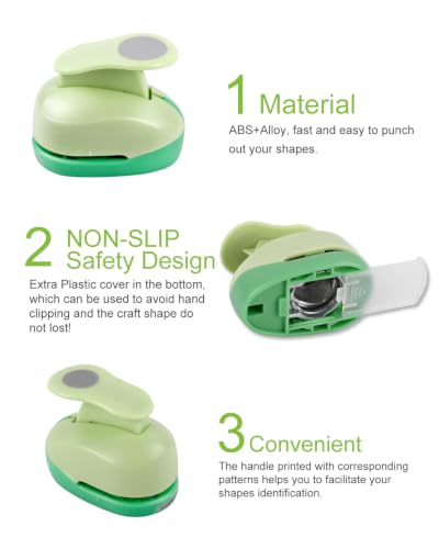 Paper Punches for Crafting Hole Punch 9PCS 1 Inch Craft Punch Shape Set - style: 9 Diffrent Shapes 1 Inch Set