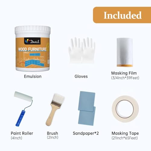 DWIL Acrylic Wood Paint for Furniture - Semi-Gloss Paint Suitable for Wood Surface Renovation, Water-Based All match Paint, Non-Toxic & Odorless, Eco-Friendly & Healthy (32oz, Matte Oak Light Brown) - color: Matte Oak Light Brown