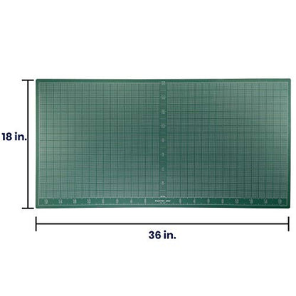 Pacific Arc Double Sided Self Healing Vinyl Rotary Cutting Mat - Thick & Durable Fabric & Paper Cutting Mat (18"x36") - size: 36"L x 18"W