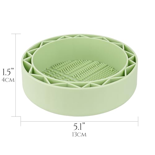 Pen Brush Washer, Watercolor Brush Cleaner, Silicone Brush Bowl Clean, Brush Holder Cleaner, Watercolor Painting Water Cup for Acrylic Oil Painti (Green) - color: Green