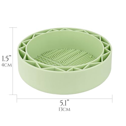 Pen Brush Washer, Watercolor Brush Cleaner, Silicone Brush Bowl Clean, Brush Holder Cleaner, Watercolor Painting Water Cup for Acrylic Oil Painti (Green) - color: Green