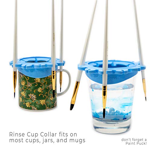Paint Puck Ultimate Rinse Cup Paint Brush Cleaner, Mug (4 in), Red | Non-Spill Paint Water Cup & Brush Cleaner, Brush Holder, Squeegee Lips & Drip Tray, Acrylic, Watercolor, Art Supplies - color: red, size: Mug