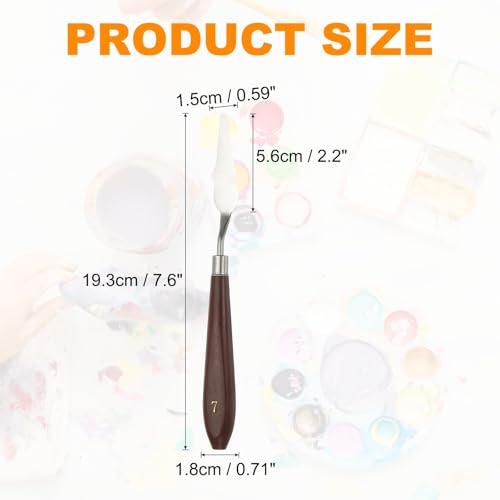 HARFINGTON Palette Knife Painting Tool 2.2" x 0.59" Stainless Steel Art Spatula Pallet Knives Scrapers Tools with Plastic Handle for Acrylic Oil Canvas Mixing Spreading, Red/Silver - size: 2.2" x 0.59"
