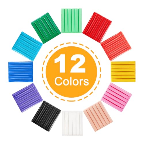 CiaraQ Polymer Clay Kit, Mini Modeling Clay Set | for Kids/Beginners/ Artist, 12 colors - color: 12 Colors