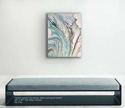 Creative Mark The Edge Deluxe Cotton 1-1/2" Deep Stretched Canvas for Painting, 8x24 Pack of 3, 14oz. Primed Weight, Universal Archival Priming, Medium Tooth, Hand-Stretched Canvas for Painters - size: 8x24"