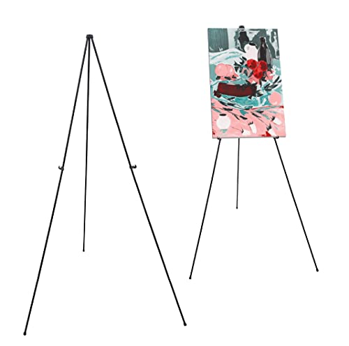 Lightweight Steel Telescoping Art Display Easel, Collapsible, 65 inches - style: Instant Easel