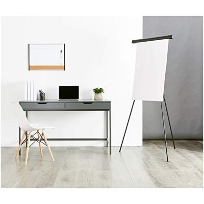 Amazon Basics Height Adjustable Aluminum Flipchart Easel Stand, Portable, for Whiteboard, Flip Chart, Poster Boards, Paper Pads and Signage, 35 x 2 x 28 Inches, Black - style: Lightweight Board Easel