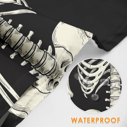 Britimes Apron with Pockets, 32x28 inch, for Women Men, Black Skull - color: Black Skull