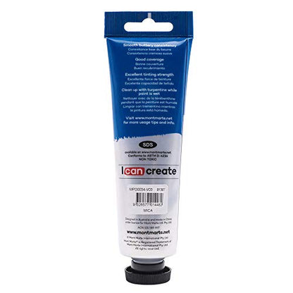 Mont Marte Oil Paint Premium, 3.4 US fl.oz (100ml) Tube, Gold, Heavy Body Paint, Artist Quality, Good Coverage, Excellent Tinting Strength, Ideal for Painting Canvas - color: Gold, size: 3.4 Fl Oz (Pack of 1)