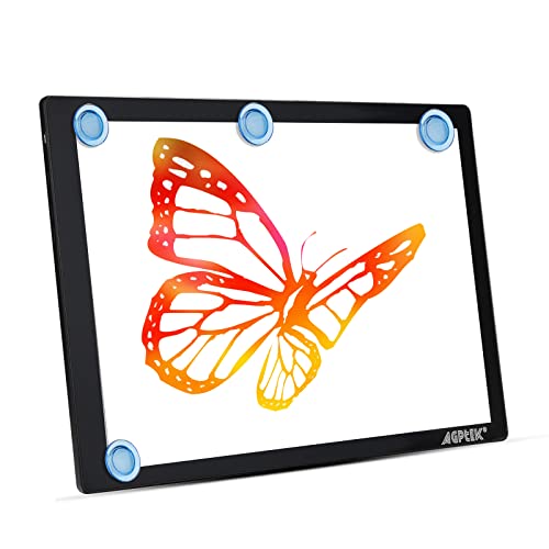 Light Box,Magnetic A4 Light Pad LED Tracing Light Board Physical Buttons
