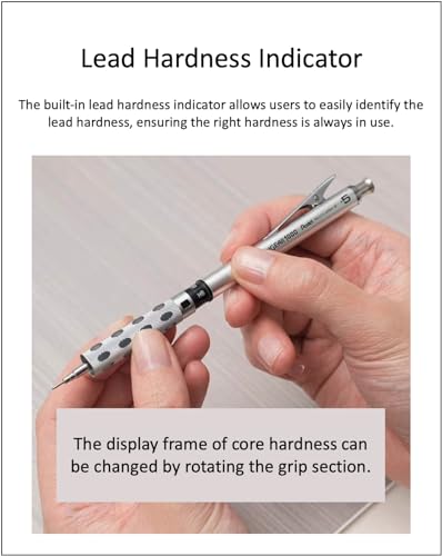 Graph Gear 1000 Mechanical Drafting Pencil Set (0.3mm / 0.4mm / 0.5mm / 0.7mm / 0.9mm), qullity original pen case - size: 0.3/0.4/0.5/0.7/0.9mm Set