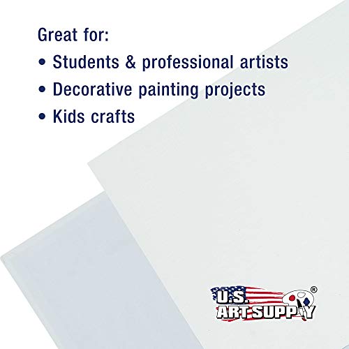 U.S. Art Supply 16 X 20 Inch Art Canvas Board Panels 12 Pack - 8 Ounce Heavyweight Cotton Acid Free Canvases for Painting Acrylics and Watercolor (1 Case of 12 Single Canvas Painting Panels) - size: 16" x 20"