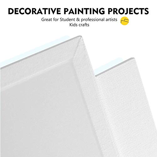 Magicfly Painting Canvas Panels, 5x7, 8x10, Set of 28 with Label Stickers, 100% Cotton Canvas Boards for Painting, Canvas with MDF Board Core, for Acrylic Paint, Oil Paint Dry & Wet Art Media, etc