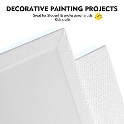 Magicfly Painting Canvas Panels, 5x7, 8x10, Set of 28 with Label Stickers, 100% Cotton Canvas Boards for Painting, Canvas with MDF Board Core, for Acrylic Paint, Oil Paint Dry & Wet Art Media, etc