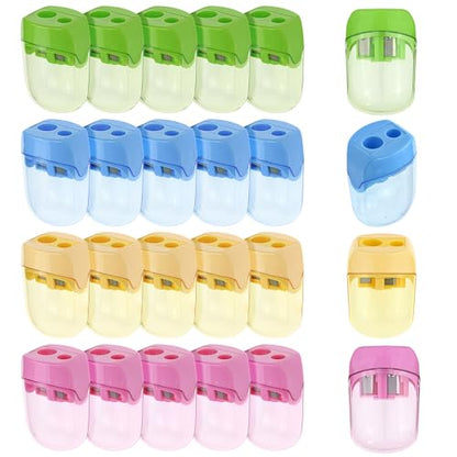 Colored Pencil Sharpener Bulk for Kids Manual Handheld Crayon Sharpeners - style: 24Pcs Sharpeners - B