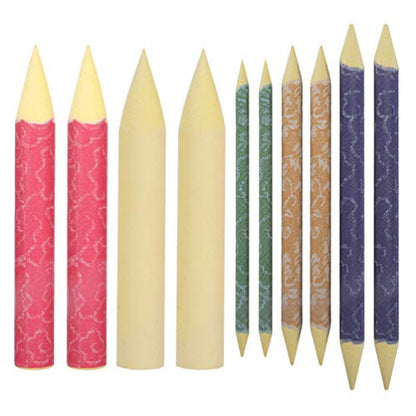 EXCEART 10Pcs Blending Stumps Drawing Tools Rice Paper Colorful Art Blenders Tortillions Stumps Artist Sketch Drawing Tools