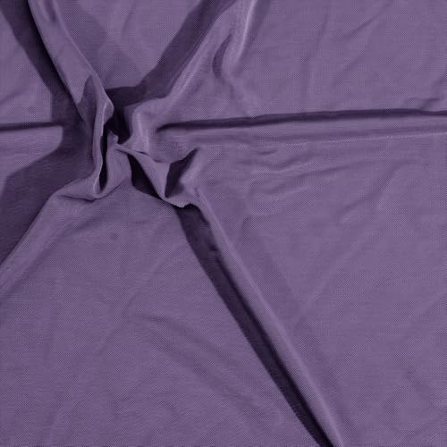 Manyshofu Lavender Mesh Fabric by The Yard 4-Way Stretch, 60 Wide (5 Yard) - color: Lavender, size: 5 Yard
